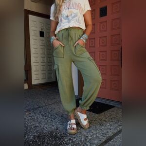 Three Bird Nest Olive Green Joggers
